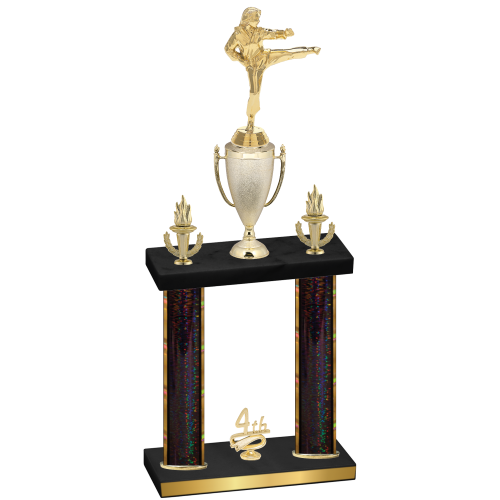 Double Black Glacier Fourth Place Karate Trophy