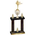 Double Black Glacier Victory Karate Trophy