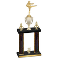Double Black Glacier Year Karate Trophy