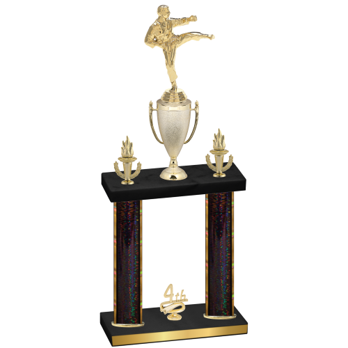 Double Black Glacier Fourth Place Karate Trophy