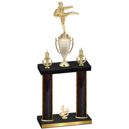 Double Black Glacier Fourth Place Karate Trophy
