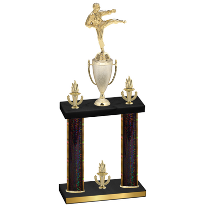 Double Black Glacier Victory Karate Trophy
