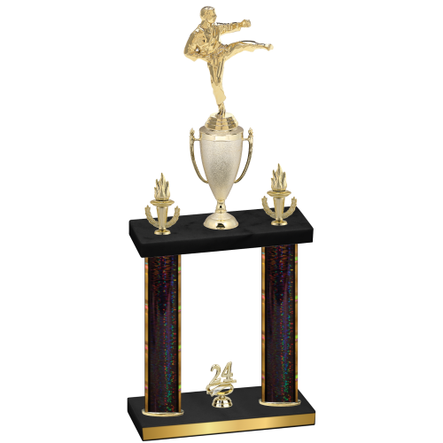 Double Black Glacier Year Karate Trophy