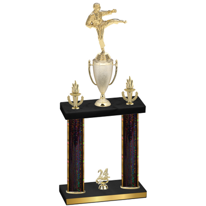 Double Black Glacier Year Karate Trophy