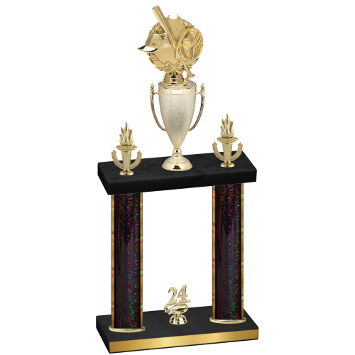 Double Black Glacier Year Baseball Trophy