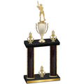 Double Black Glacier Victory Baseball Trophy