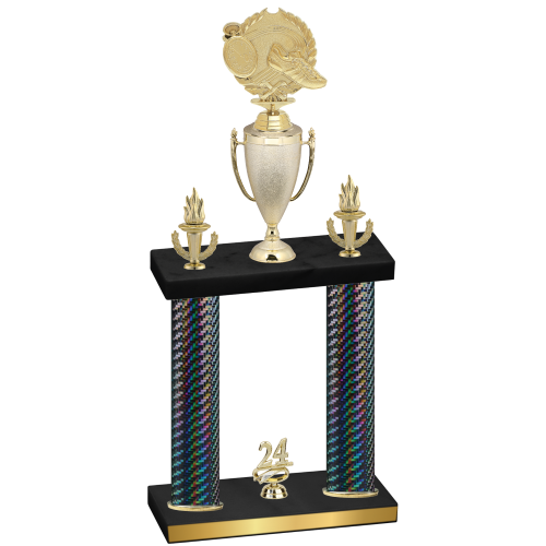 Double Black Carbon Fiber Year Running Trophy