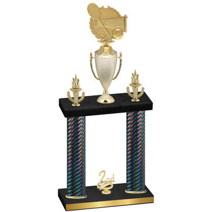 Double Black Carbon Fiber Second Place Tennis Trophy