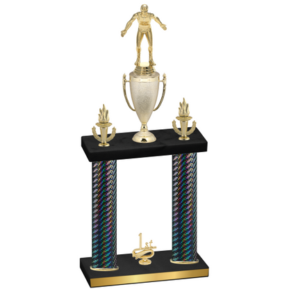 Double Black Carbon Fiber First Place Wrestling Trophy