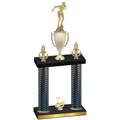 Double Black Carbon Fiber Second Place Swimming Trophy