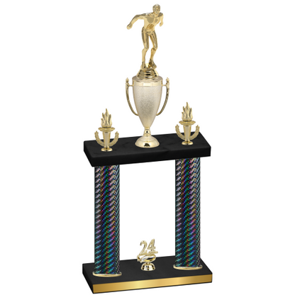 Double Black Carbon Fiber Year Swimming Trophy