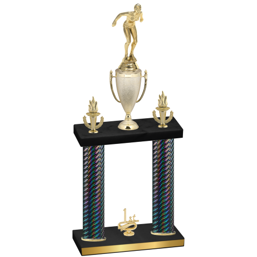 Double Black Carbon Fiber First Place Tennis Trophy