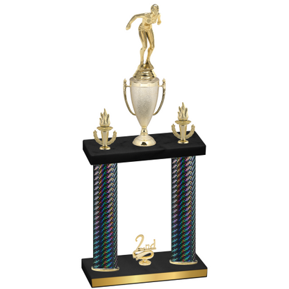 Double Black Carbon Fiber Second Place Tennis Trophy