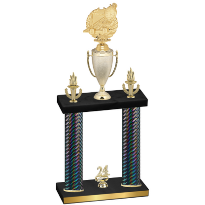 Double Black Carbon Fiber Year Swimming Trophy