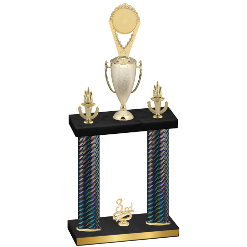 Double Black Carbon Fiber Third Place Insert Trophy