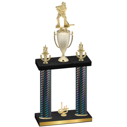 Double Black Carbon Fiber First Place Hockey Trophy