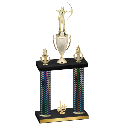 Double Black Carbon Fiber First Place Archery Trophy