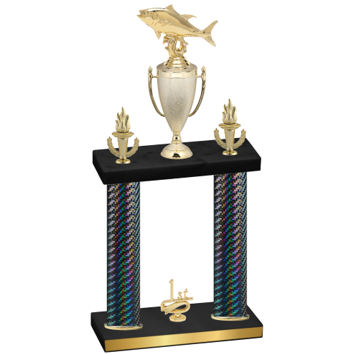 Double Black Carbon Fiber First Place Fishing Trophy