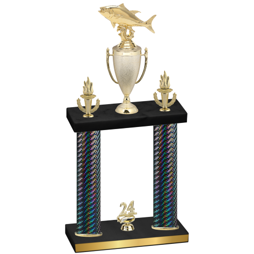 Double Black Carbon Fiber Year Fishing Trophy