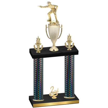 Double Black Carbon Fiber Second Place Shooter Trophy