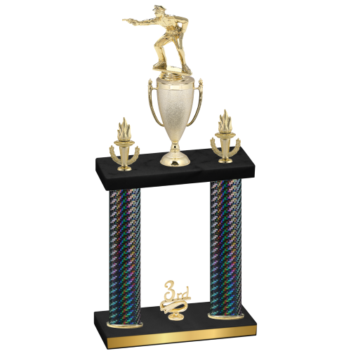 Double Black Carbon Fiber Third Place Shooter Trophy