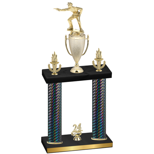 Double Black Carbon Fiber Year Shooter Trophy