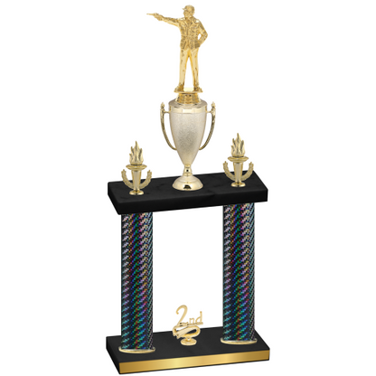 Double Black Carbon Fiber Second Place Shooter Trophy