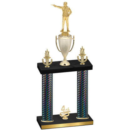 Double Black Carbon Fiber Fourth Place Shooter Trophy