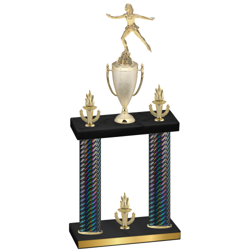 Double Black Carbon Fiber Victory Skater Trophy