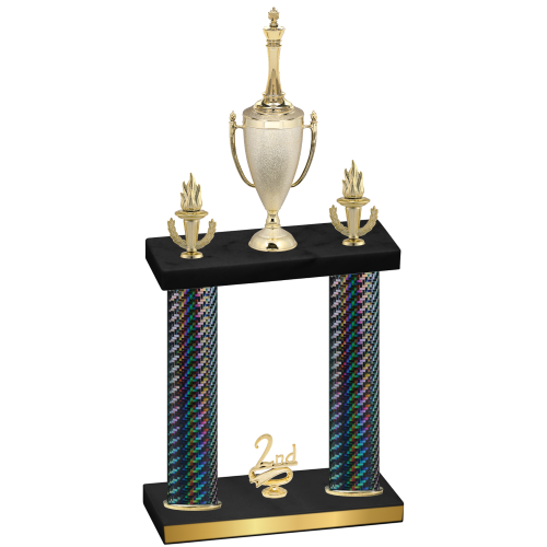 Double Black Carbon Fiber Second Place Chess Trophy