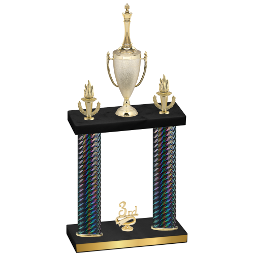 Double Black Carbon Fiber Third Place Chess Trophy