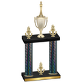 Double Black Carbon Fiber Victory Chess Trophy