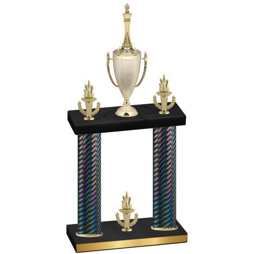 Double Black Carbon Fiber Victory Chess Trophy