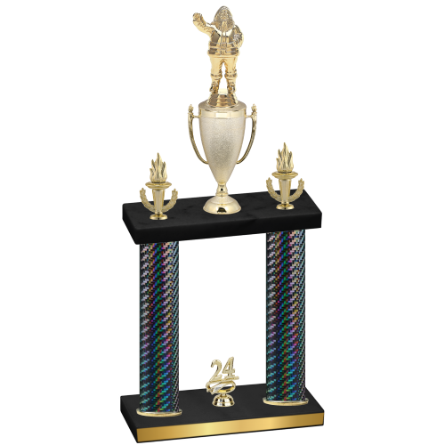 Double Black Carbon Fiber Year Holiday Trophy