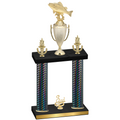 Double Black Carbon Fiber Third Place Fishing Trophy