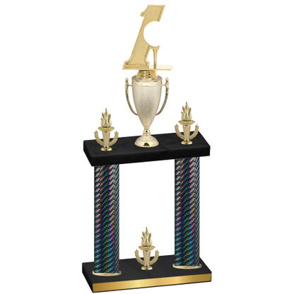 Double Black Carbon Fiber Victory Golf Trophy