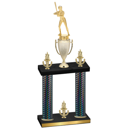 Double Black Carbon Fiber Victory Softball Trophy