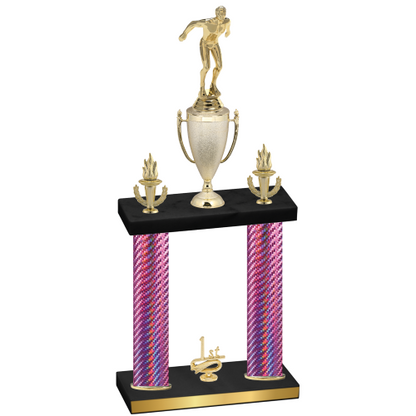 Double Pink Carbon Fiber First Place Swimming Trophy