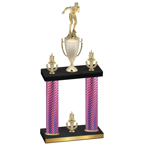 Double Pink Carbon Fiber Victory Swimming Trophy