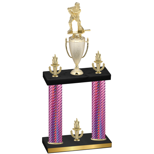Double Pink Carbon Fiber Victory Hockey Trophy
