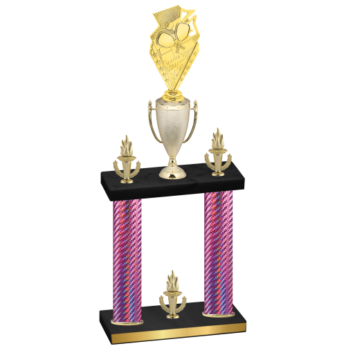 Double Pink Carbon Fiber Victory Pickleball Trophy