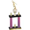 Double Pink Carbon Fiber Victory Basketball Trophy