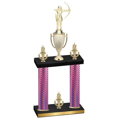 Double Pink Carbon Fiber Victory Archery Trophy