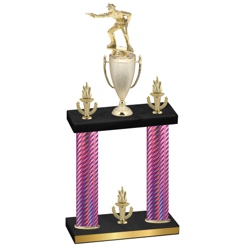 Double Pink Carbon Fiber Victory Shooter Trophy