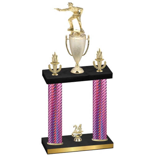 Double Pink Carbon Fiber Year Shooter Trophy