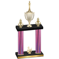 Double Pink Carbon Fiber Third Place Chess Trophy
