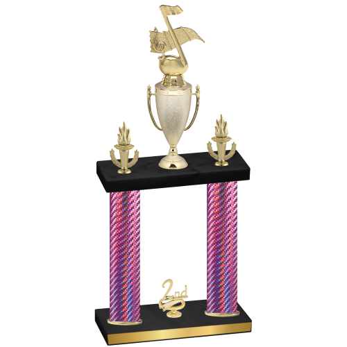 Double Pink Carbon Fiber Second Place Music Trophy