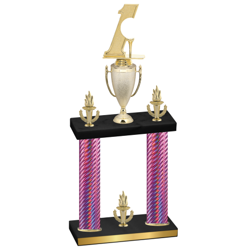 Double Pink Carbon Fiber Victory Golf Trophy