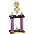 Double Pink Carbon Fiber Victory Baseball Trophy