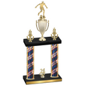Double Flag USA Year Soccer Trophy